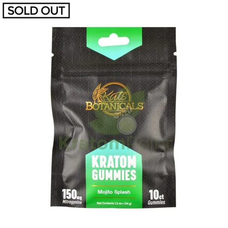 Kats Botanicals Mojito Splash Kratom Gummies 10 Count Pouch