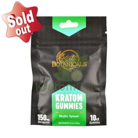 Kats Botanicals Mojito Splash Kratom Gummies 10 Count Pouch