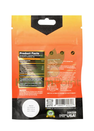Kats Botanicals Peach Squeeze Kratom Gummies 10 Count Pouch