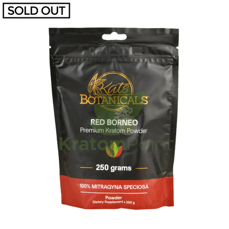 Kats Botanicals Red Borneo Kratom Powder, 250 grams