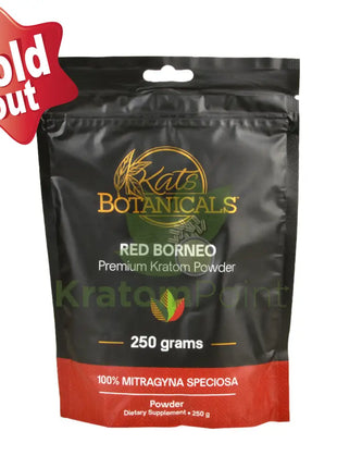Kats Botanicals Red Borneo Kratom Powder, 250 grams