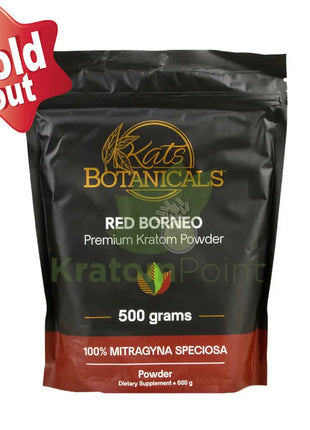 Kats Botanical Red Borneo Kratom Powder, 500 grams