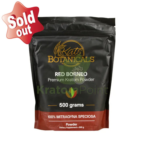 Kats Botanical Red Borneo Kratom Powder, 500 grams