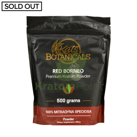 Kats Botanical Red Borneo Kratom Powder, 500 grams