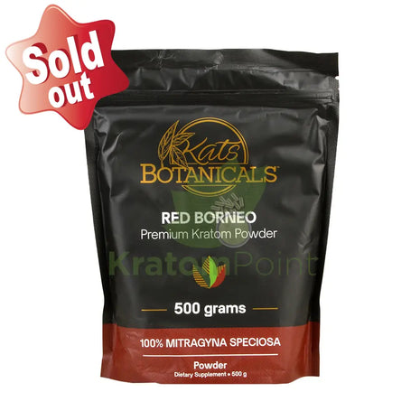 Kats Botanical Red Borneo Kratom Powder, 500 grams