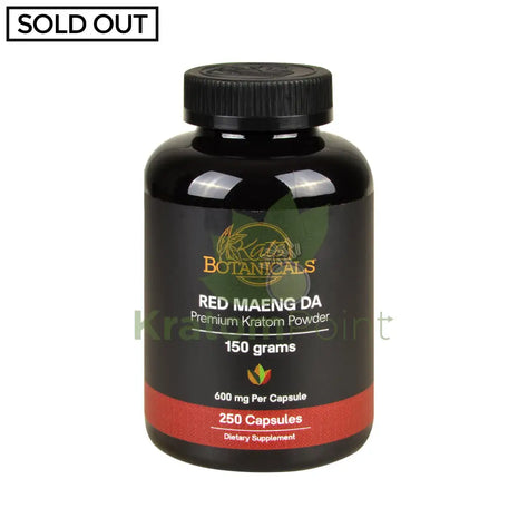 Kats Botanicals Red Maeng Da Kratom Capsules, 250 count
