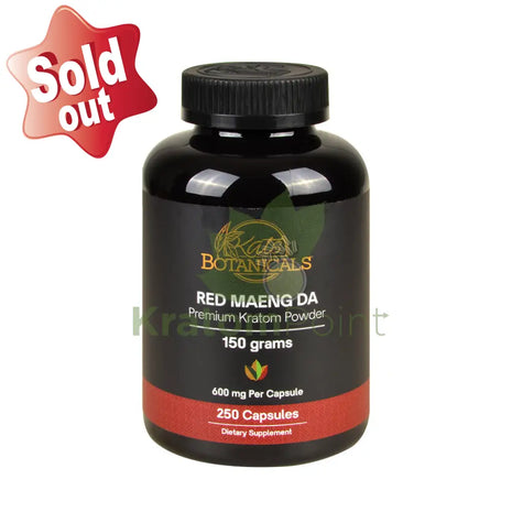 Kats Botanicals Red Maeng Da Kratom Capsules, 250 count