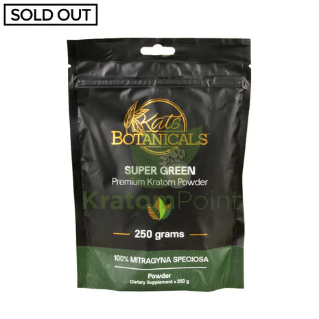 Kats Botanicals Super Green Kratom Powder, 250 grams