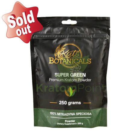 Kats Botanicals Super Green Kratom Powder, 250 grams