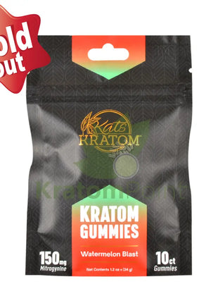 Kats Botanicals Watermelon Blast Kratom Gummies 10 Count Pouch