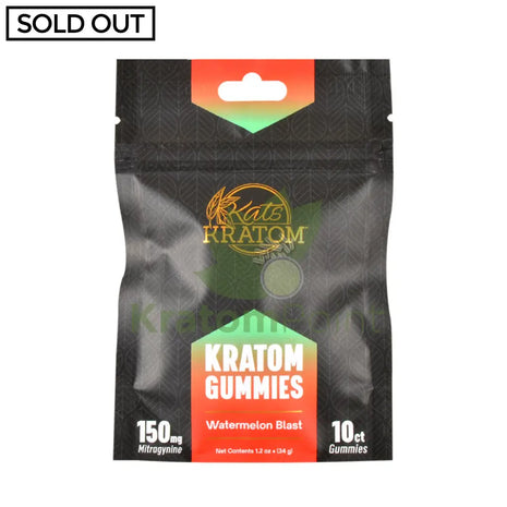 Kats Botanicals Watermelon Blast Kratom Gummies 10 Count Pouch