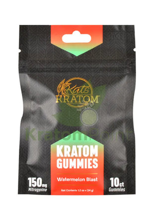 Kats Botanicals Watermelon Blast Kratom Gummies 10 Count Pouch
