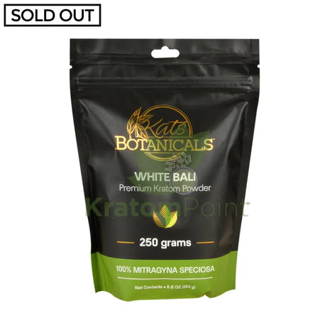 Kats Botanicals White Bali Kratom Powder 250 Grams