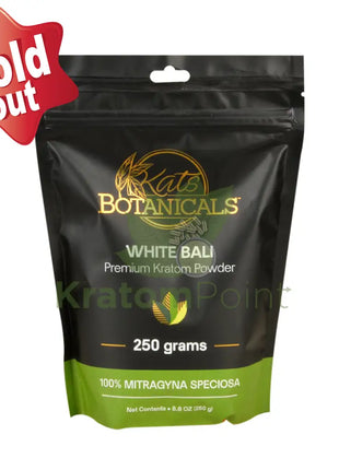 Kats Botanicals White Bali Kratom Powder 250 Grams