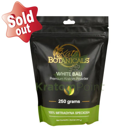 Kats Botanicals White Bali Kratom Powder 250 Grams