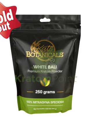 Kats Botanicals White Bali Kratom Powder 250 Grams