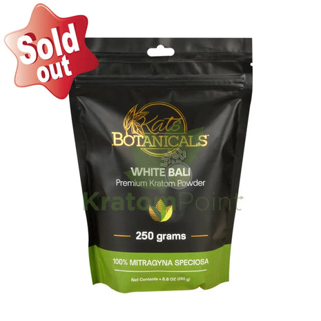 Kats Botanicals White Bali Kratom Powder 250 Grams