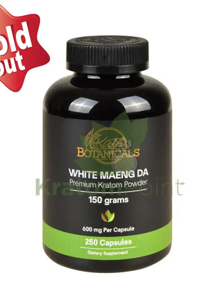 Kats Botanicals White Maeng Da Kratom Capsules, 250 count