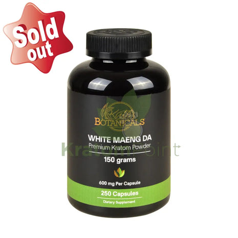 Kats Botanicals White Maeng Da Kratom Capsules, 250 count