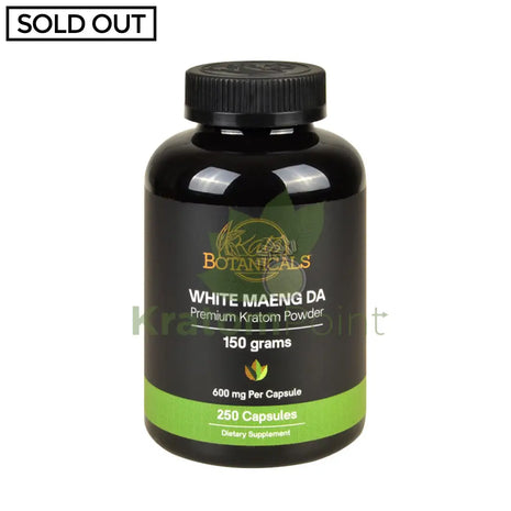 Kats Botanicals White Maeng Da Kratom Capsules, 250 count