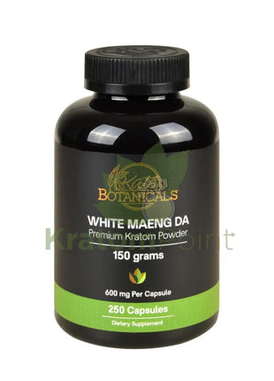 Kats Botanicals White Maeng Da Kratom Capsules, 250 count