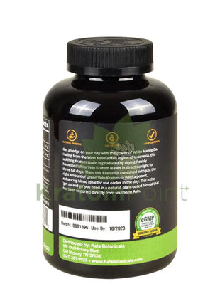 Kats Botanicals White Maeng Da Kratom Capsules, 250 count-back