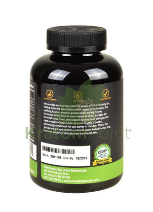 Kats Botanicals White Maeng Da Kratom Capsules, 250 count-back