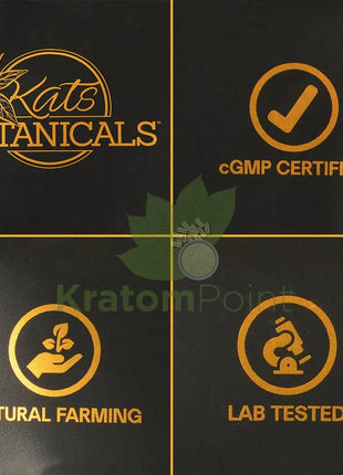 Kats Botanicals, Lab tested, natural farming practices and CGMP certified