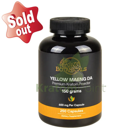 Kats Botanicals Yellow Maeng Da Kratom Capsules, 250 Count