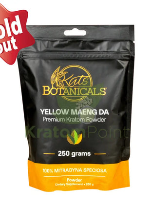 Kats Botanicals Yellow Maeng Da Kratom Powder 250 Grams