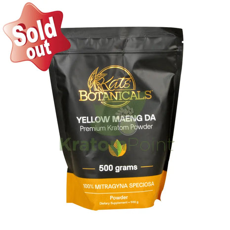 Kats Botanicals Yellow Maeng Da Kratom Powder 500 Grams