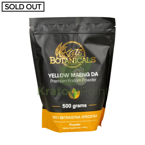 Kats Botanicals Yellow Maeng Da Kratom Powder 500 Grams