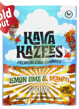 Kava Kazees Premium Gummies 640Mg Lemon Lime & Mango