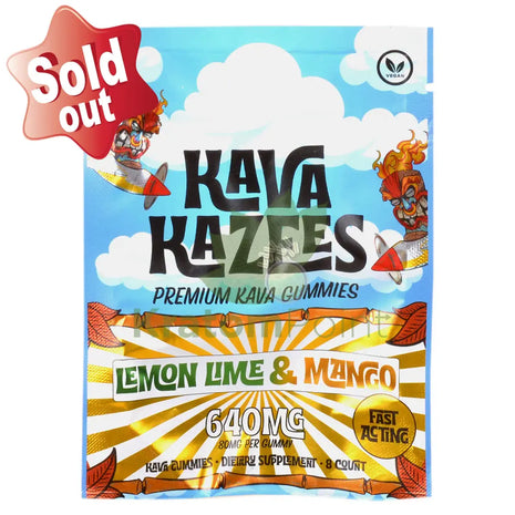 Kava Kazees Premium Gummies 640Mg Lemon Lime & Mango