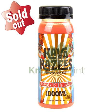 Kava Kazees Premium Shot 1000Mg Raspberry Hibiscus