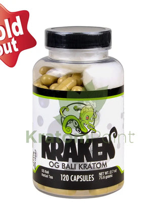 Kraken Kratom Bali Kratom, 120 capsules