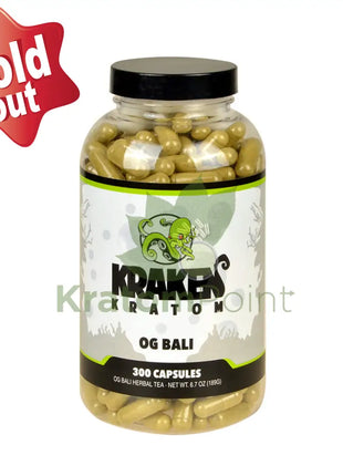 Kraken Kratom Bali 300 Capsules