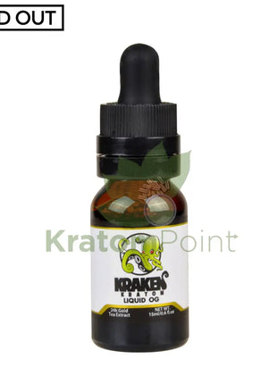 Kraken Kratom Liquid Shots 15ml, 24k OG Gold, Tea Extract