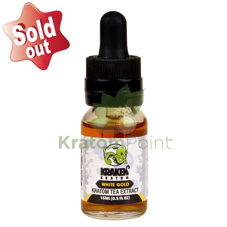 Kraken Kratom Liquid Shots 15Ml White Gold Tea Extract