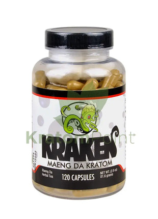 Kraken Kratom Maeng Da Kratom, 120 capsules