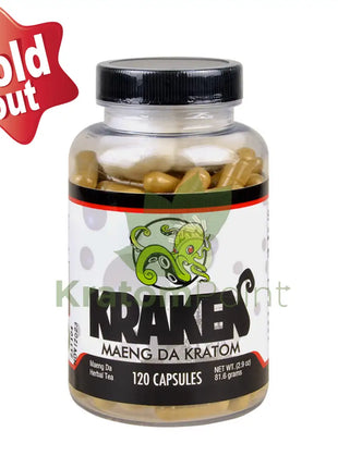Kraken Kratom Maeng Da Kratom, 120 capsules