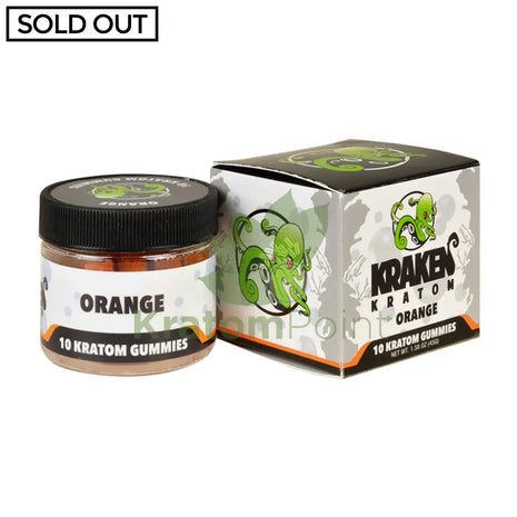 Kraken Kratom Orange Gummies 10 Count