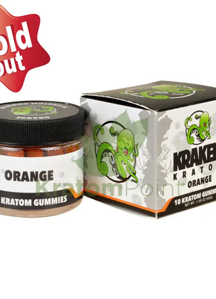 Kraken Kratom Orange Gummies 10 Count