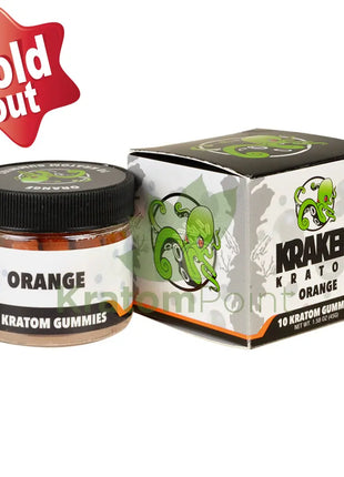 Kraken Kratom Orange Gummies 10 Count