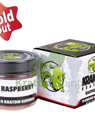 Kraken Kratom Raspberry Kratom Gummies, 10 count