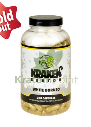 Kraken Kratom White Borneo 300 Capsules