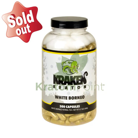 Kraken Kratom White Borneo 300 Capsules