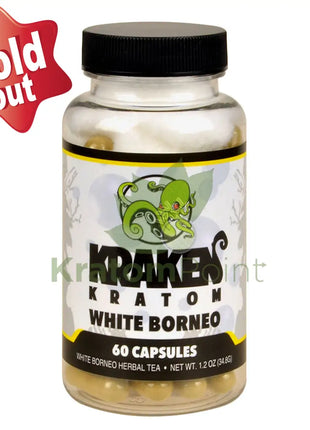 Kraken Kratom White Borneo 60 Capsules