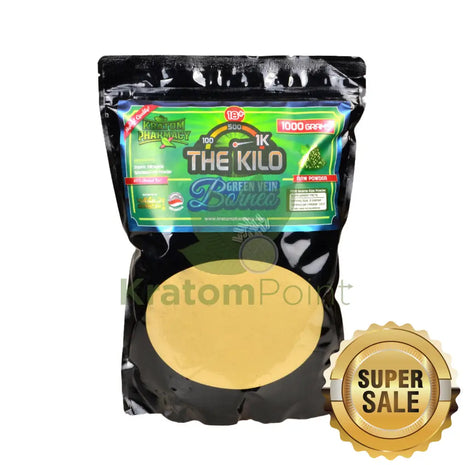 Kratom Pharmacy Powder Green Vein Borneo 1kg bag