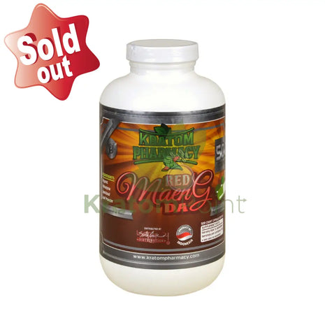 Kratom Pharmacy Red Maeng Da Capsules 500ct bottle